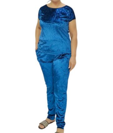 Домашній велюровий костюм футболка та штани - Зображення 3