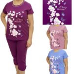 Піжама трикотажна футболка з бриджами