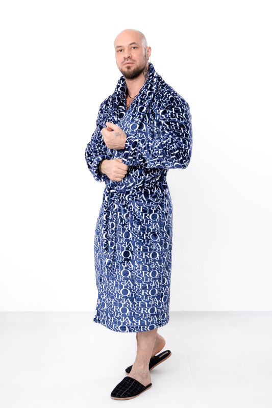 Халат чоловічий махровий шаль - Зображення 3