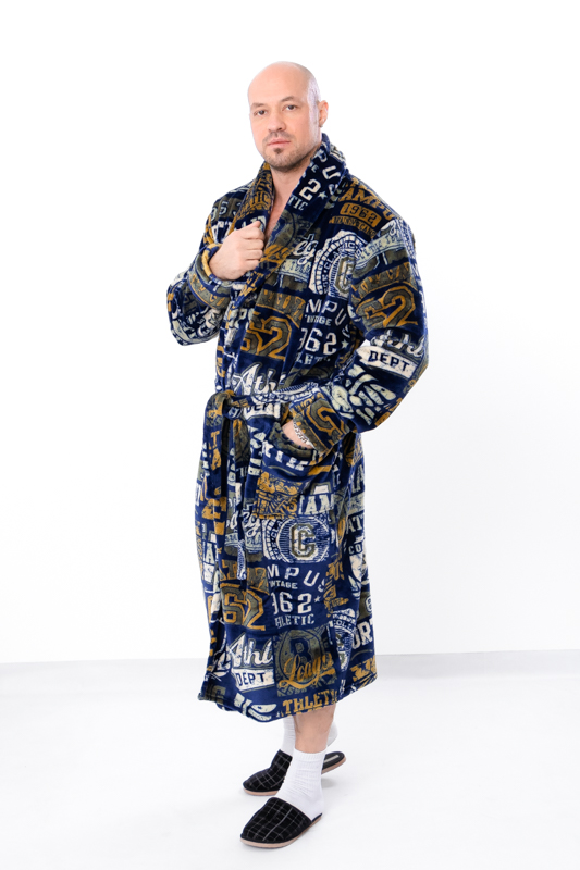 Халат чоловічий махровий шаль - Зображення 2