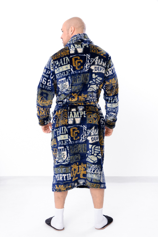 Халат чоловічий махровий шаль - Зображення 4