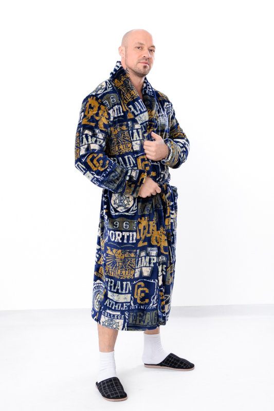 Халат чоловічий махровий шаль - Зображення 5